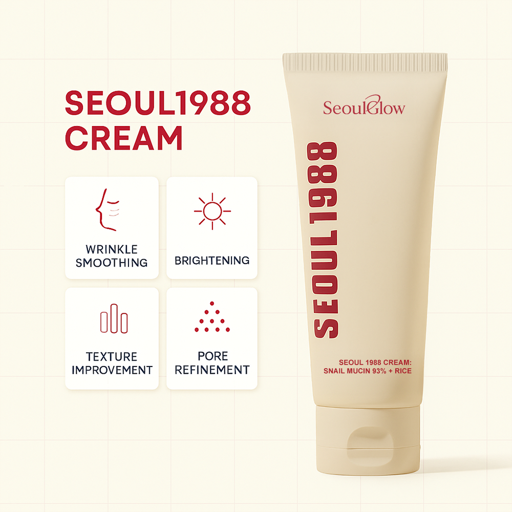SeoulGlow™ - Cream : Snail Mucin 97% + Rice