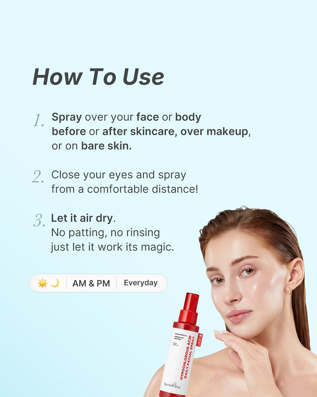SeoulGlow™ - Spray: Hypochlorous Acid Mist