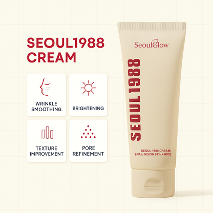 SeoulGlow™ - Cream : Snail Mucin 97% + Rice