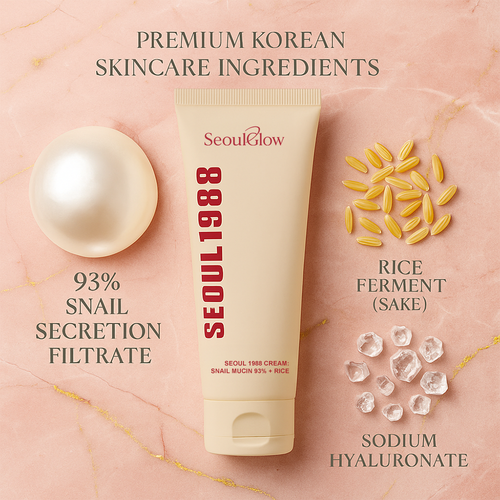 SeoulGlow™ - Cream : Snail Mucin 97% + Rice