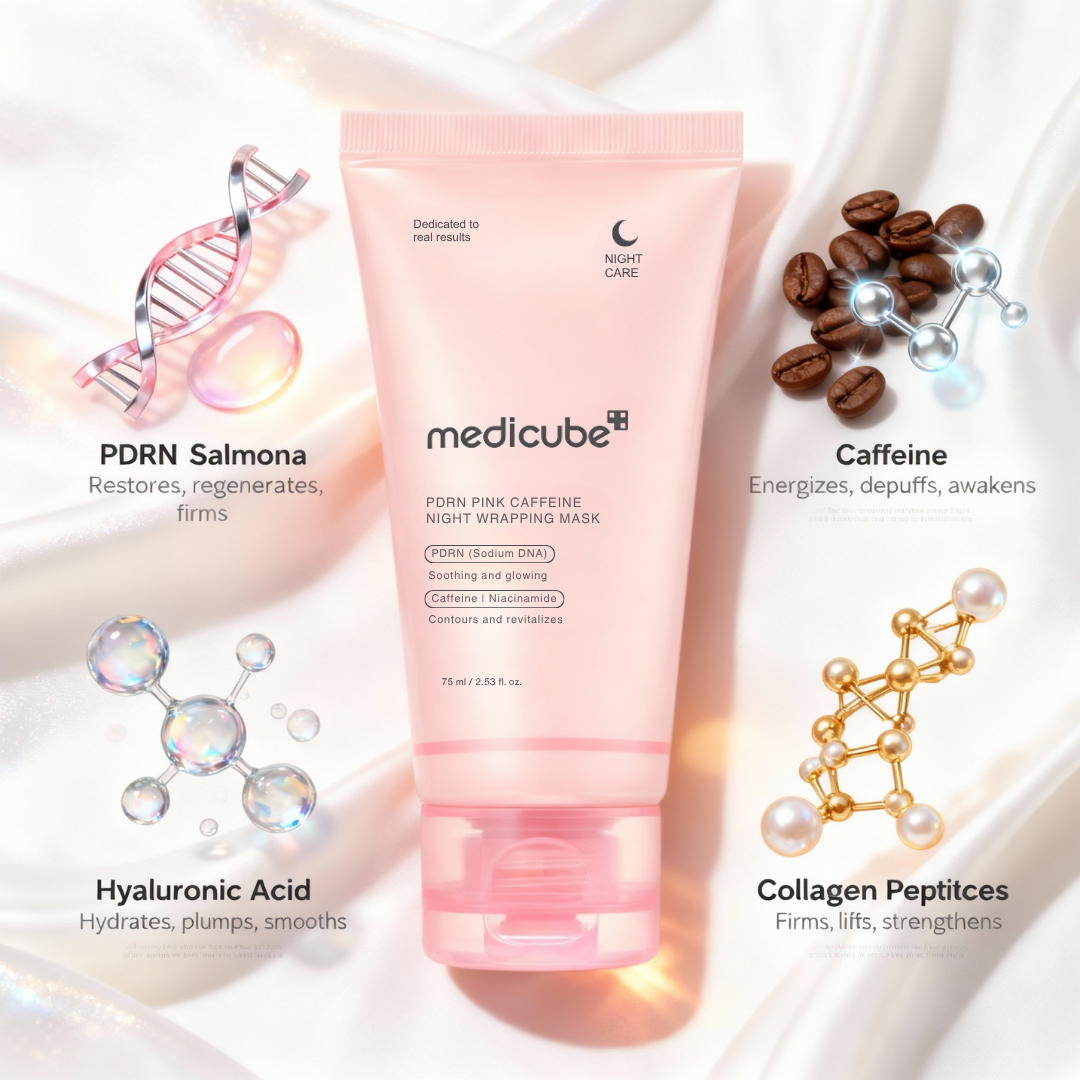 Medicube™ PDRN Pink Caffeine Wrapping Mask