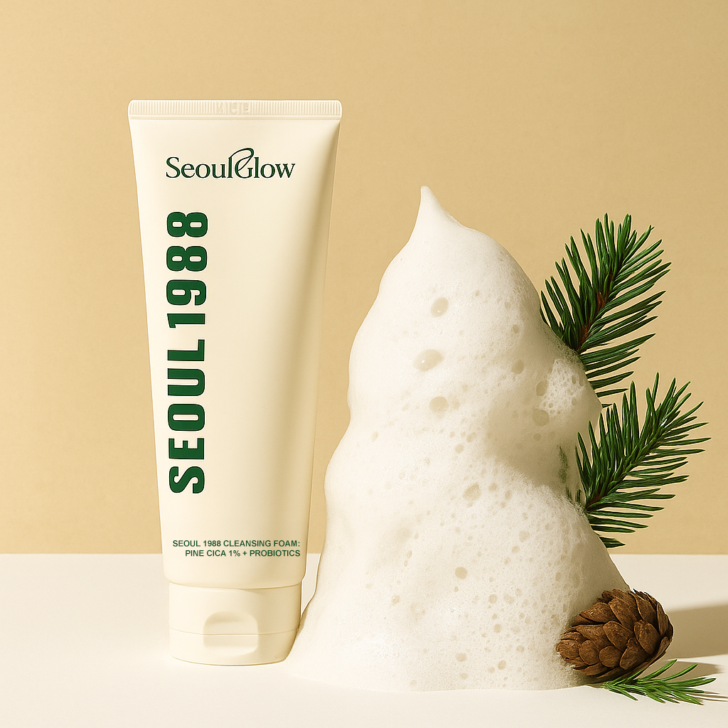 SeoulGlow™ - Cleansing Foam : Pine Cica 1% + Probiotics