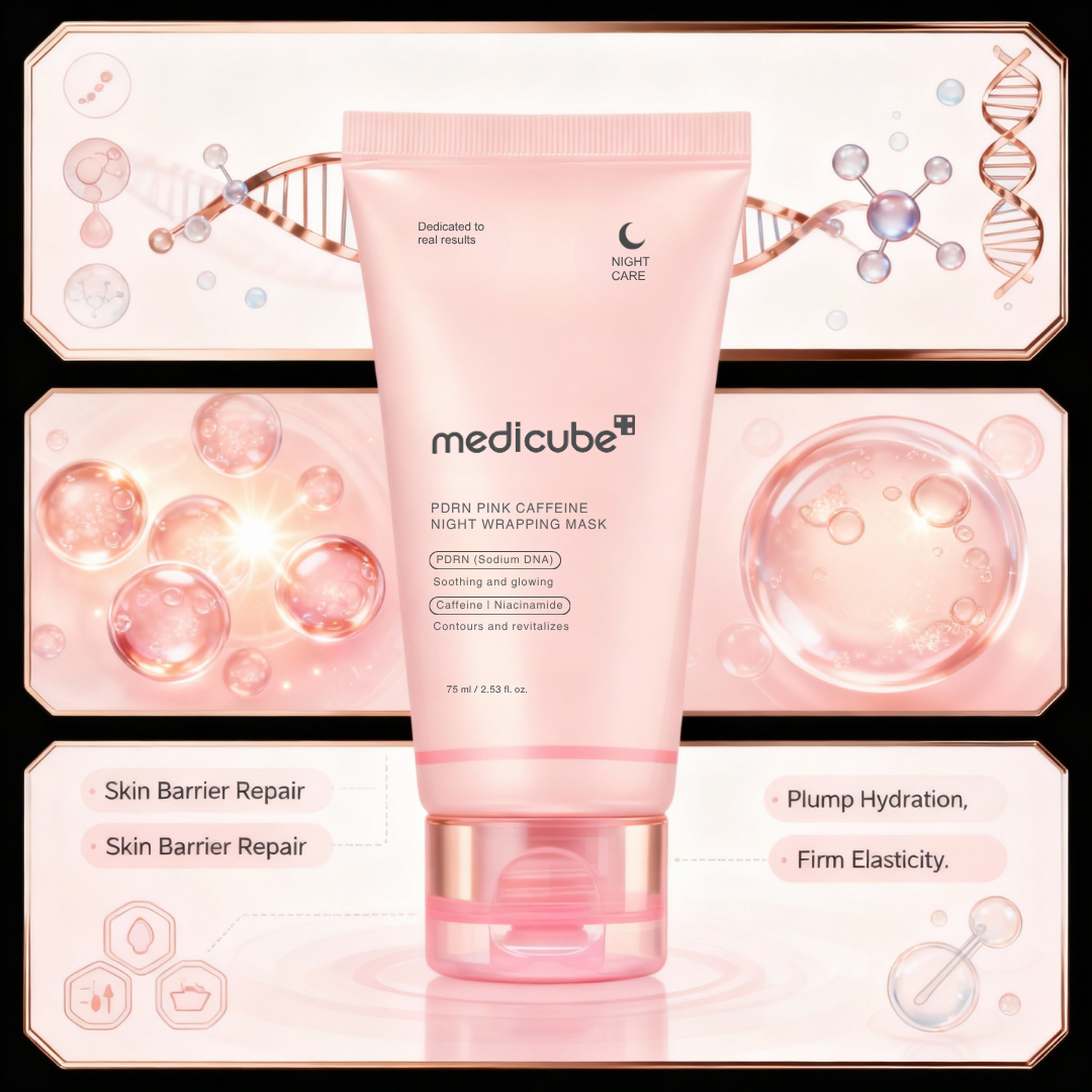 Medicube™ PDRN Pink Caffeine Wrapping Mask