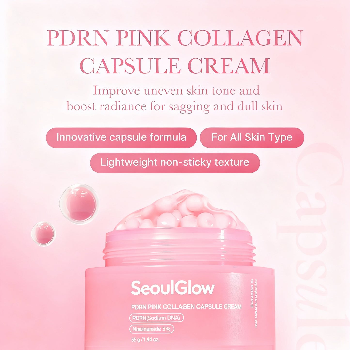 SeoulGlow™ PDRN Pink Collagen Capsule Cream