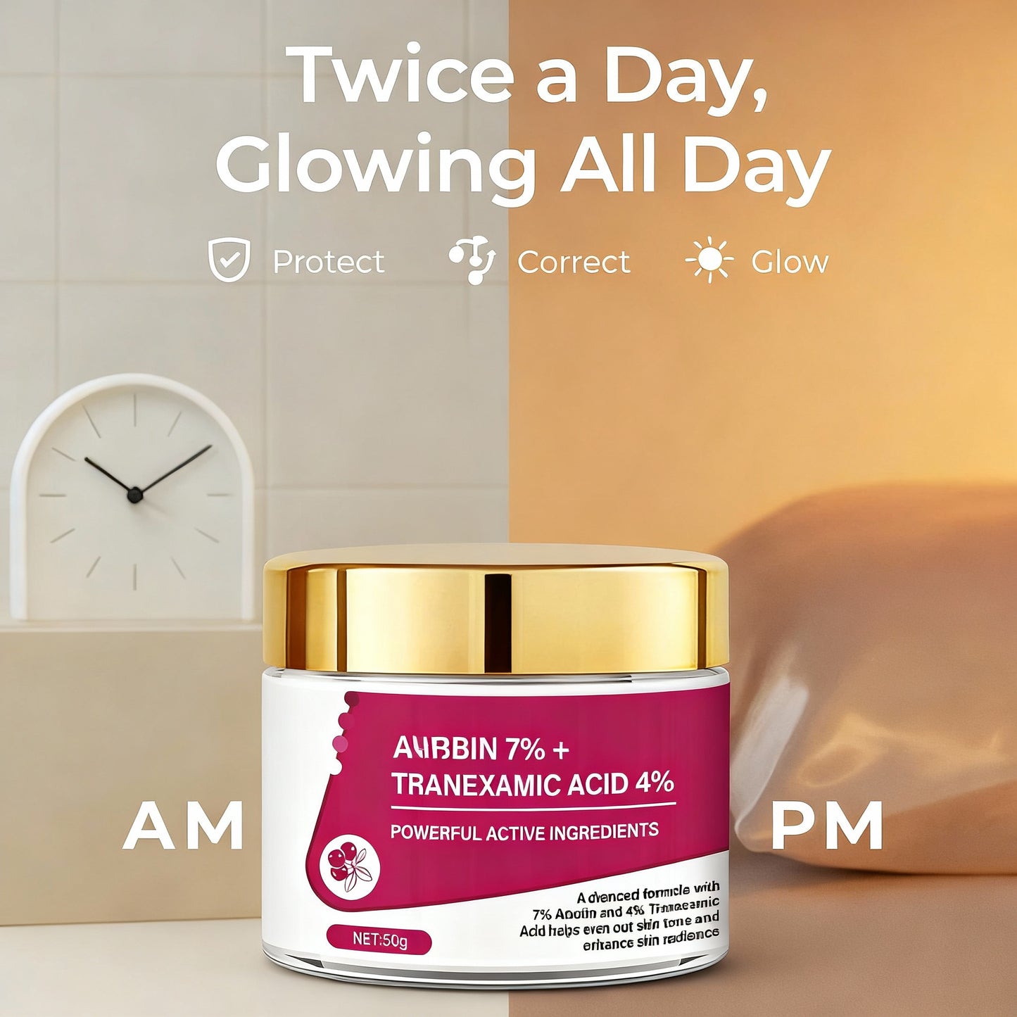 SeoulGlow™ Revive Cream: Arbutin 7% + Traneaxamic Acid 4%