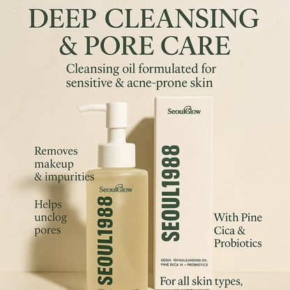 SeoulGlow™ - Oil Pulling Cleanser : Pine Cica 1% + Probiotics