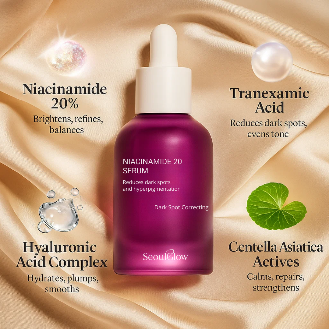 SeoulGlow™ Niacinamide 20% Glutathione + TXA Brightening Face Serum
