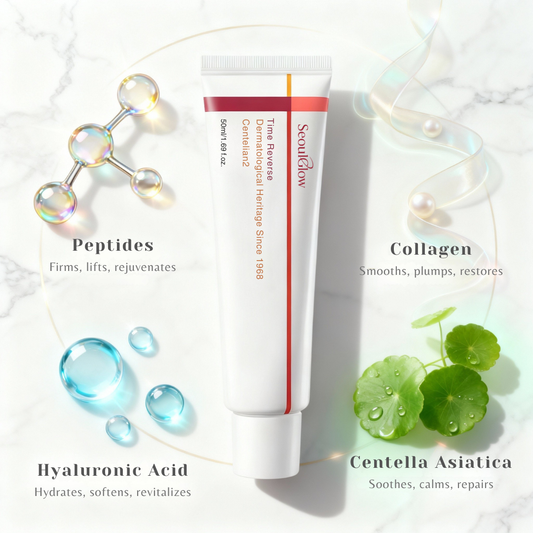 SeoulGlow™ Reverse Cream: Peptide + Collagen + Hyaluronic Acid